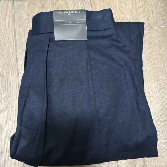 NWT! Banana Republic Preppy Navy Linen-Blend Palazzo Pant - Multiple Sizes🩵 - Picture 5 of 6
